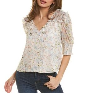 Walter Baker- Perla Secret Garden Ruffle Blouse Size L